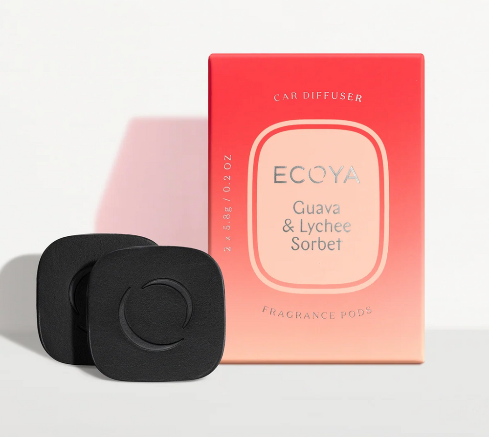 Ecoya- Guava & Lychee Sorbet Car Diffuser Fragrance Pods