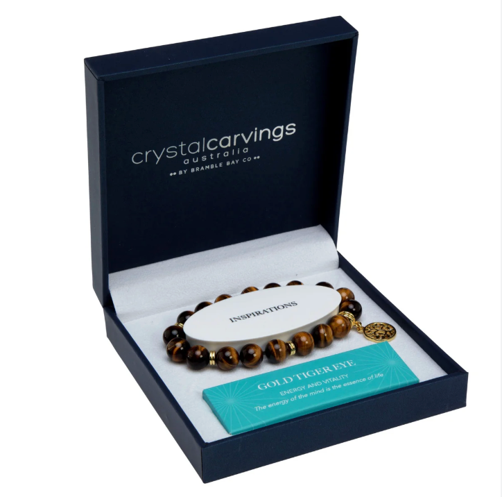 Bramble Bay Co- Gold Tiger Eye Bracelet