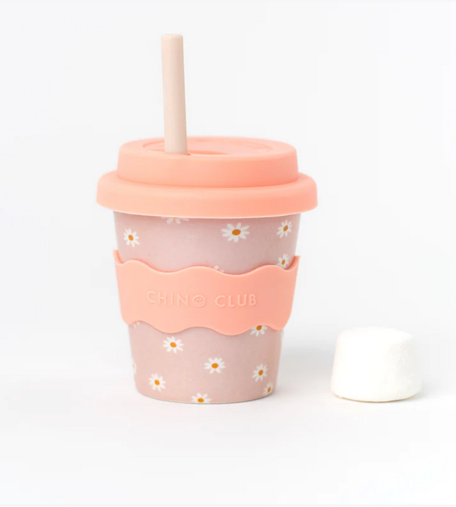 Chino Club- Pink Daisy Baby Chino Cup 4oz