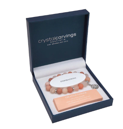 Bramble Bay Co- Orange Jasper Matte Bracelet